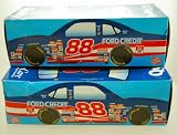 Fort James - Soft ' n Gentle Ultra Tissues 150 2-Ply - NASCAR - Dale Jarrett #88 - Ford Taurus - Quality Care / Ford Credit - Set of 2 Boxes - Out of Production - Limited Edition - Collectible