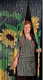 Handmade Bamboo Door Fly Curtain - Sunflower