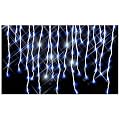 Snow White Indoor/ Outdoor Christmas 240 LED Snowing Icicle Lights, Blue