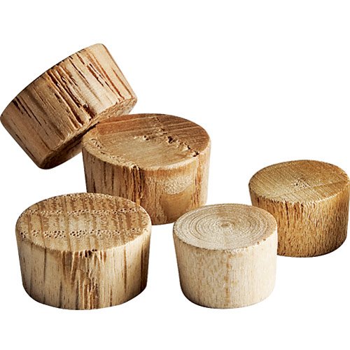 Oak-1/2'' Flat Top Plugs