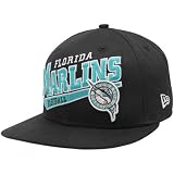 New Era Florida Marlins Black Skew Script Snapback Adjustable Hat