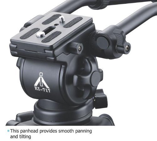 CowboyStudio EI-717H head + Handle Pro Video Camera Fluid Drag Tripod Head