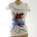 Ed Hardy Women Koi Multiprint T-Shirt - White