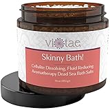 Cellulite Dissolving, Fluid Reducing Aromatherapy Dead Sea Bath Salts - "Skinny Bath" - With Natural, Organic Ingredients. 16 oz.