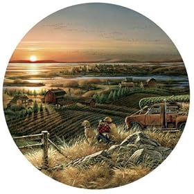 Best Friends Coasters ~ Terry Redlin Stone Coasters ~ Canoe, Birds, Cabin, Lake, River by Terry Redlin