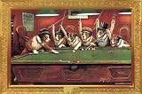 Coolidge Dogs Playing Pool Sports Poster Print, 36x24