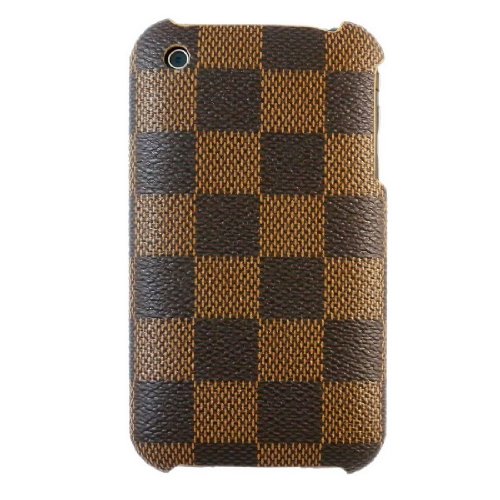 CASETRONICS Brown & Gray Check Hard Shell Case for Apple iPhone 3G / 3GS