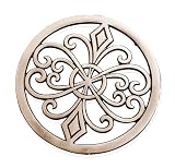 DII Round Flourish Cast Iron Trivet Set of 2