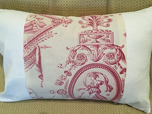 Gorgeous 19th Century French Fabric Pillow, Quality Cream Linen, Designer Custom, Down/Pillow Insert