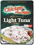 Chicken of the Sea Premium Wild-Caught Light Tuna in Water, 7.1-Ounce Pouches (Pack of 12)