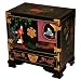 EXP Handmade Asian Furniture - 23" Chinese Black Lacquer Storage Cabinet With Painted Romance Scene