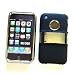 Apple iPhone 3G & 3GS Silver & Black Rubberized Protector Case with Built-in Kickstand and Porthole Window