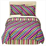 Bundle-35 Dots and Stripes Spice Sheet Set in Bright Multicolor Size: Queen ....