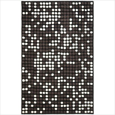 Safavieh Soho Collection SOH726A Handmade Black and White New Zealand Wool Square Area Rug, 6-Feet