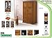 100% Solid Wood Universal Wardrobe/Armoire/Closet by Palace Imports, Mahogany Color, 40