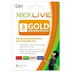 Xbox 360 Live 3 Month Gold Card
