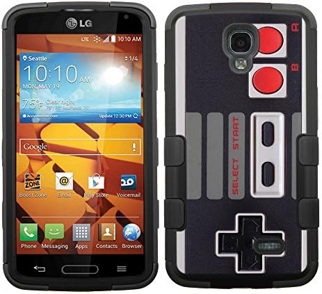 LG Volt Case by UNIQUITI - TuMax Hybrid Cover(Black) - DESIGN (NES Controller)