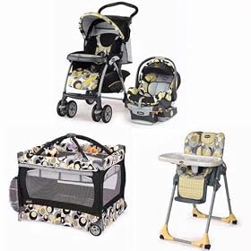 Chicco MIRKIT Matching Stroller System High Chair and Play Yard Combo -Miro