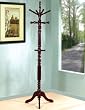 Coaster Traditional Coat Rack with Spinning Top in Dark Walnut
