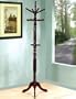 Coat Rack with Spinning Top Portion in Dark Walnut Finish