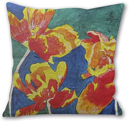 Eshopda Painting Leaves Pillow Cover