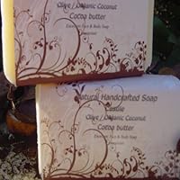 Castile Olive / Organic Coconut with Cocoa Butter (Unscented) Excellent for Face and Body Soap