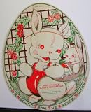 EGG Shaped 78 Record a Record From the Easter Bunny/ Phonograph Co Of Woodside NY