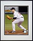 Justin Morneau 2007 Fielding Action Double Matted 8 x 10 Photograph in Black Anodized Aluminum