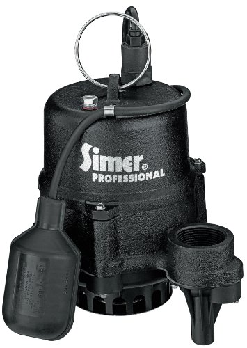 Simer 5905E 1/2 HP Professional Grade Effluent/Sump Pump