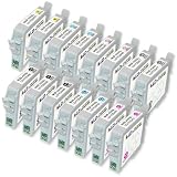 LD © Epson Remanufactured Stylus 2100 2200 Matte Bulk of 15 Ink Cartridges: 3 Matte Black 2 Each: Light Black / Cyan / Light Cyan / Magenta / Light Magenta / Yellow