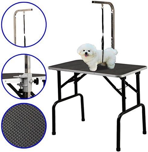 ShopperChoice New Adjustable Pet Dog Cat Grooming Table Dog Show W/Arm&amp;Noose Rubber Surface by ShopperChoice