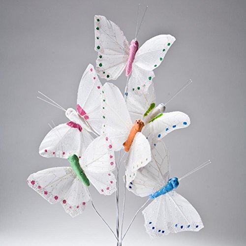 White & Pastel Butterfly Decorations