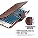 iPhone 6S Leather Flip Case - [Book Style] iPhone 6 Wallet Case Credit Card Slots ID Holder, [Slim Fit] Shockproof Protective Phone Cover for Apple iPhone 6/6S 4.7 inch (Dark Brown)