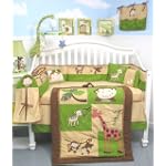 SAVE $123.29 - SoHo Monkey Savannah Crib Nursery Bedding SET 10pc $56.66