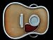 Acoustic Guitar Body Colored Belt Buckle