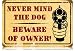 Beware of Owner Humor Vintage Metal Sign - Victory Vintage Signs