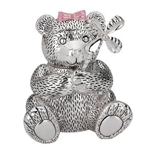 Reed & Barton Silver Plate Girl Bear Bank