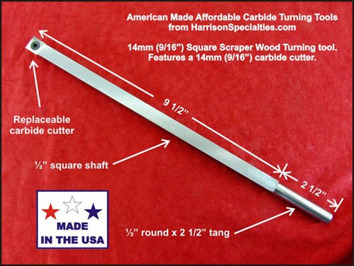 Carbide Square Wood Lathe Scraper Turning Roughing Tool