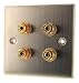 Fisual Hollywood Stainless Steel Speaker 2 Wall Plate