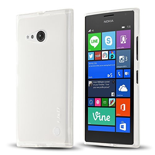 Nokia Lumia 730 / 735 Case, J&D [Drop Protection] Lumia 730 735 Case [Slim Cushion] Protective Shock Absorption Jelly Slim Case for Nokia Lumia 730 735 (Translucent Matte)