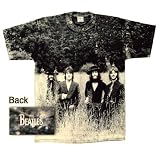 The Beatles T-shirt Field Allover Print Black/Tan shirt (X-Large)