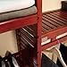 John Louis Home 12 in. Deep Solid Wood Simplicity Closet Organizer, Red Mahogany Finish