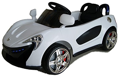 Roadster mit 2x Motoren mp3 LED Elektro Kinderauto Kinder Auto Elektroauto Elektrofahrzeug (weiss) - 2