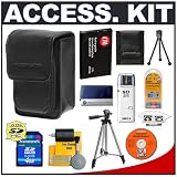 Deluxe Accessory Kit with Soft Leather Case + 4GB High Speed SDHC Card + Spare NP-20 Battery + Tripod + Cameta Bonus Accessory Kit for Casio Exilim EX-S770, EX-S880, EX-Z75 & EX-Z77 Digital Cameras