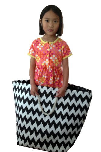 Giant! Huge! Fashion Print Straw Look Beach Bag Tote - 30