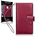 Samsung Galaxy Note 4 Case, Terrapin [Red] [Floral Interior] Premium PU Leather Wallet Case with Card Slots Cash Compartment and Detachable Wrist Strap for Samsung Galaxy Note 4 - Red
