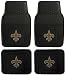 NFL New Orleans Saints Car Floor Mats Heavy Duty 4-Piece Vinyl - Front and Rear