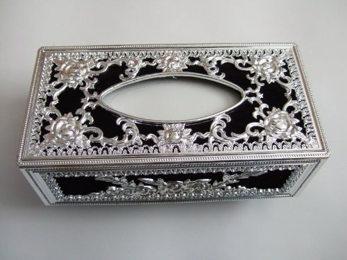 Tissue Box Cover For Car Exotic Silver And Black