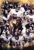 Professionally Framed Pittsburgh Steelers (Group, Coach Tomlin) Sports Poster Print - 13x19 with RichAndFramous Black Wood Frame