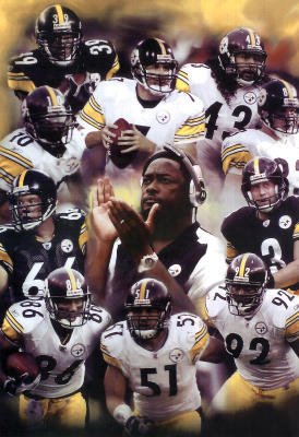 Pittsburgh Steelers (Group, Coach Tomlin) Sports Poster Print - 11x17